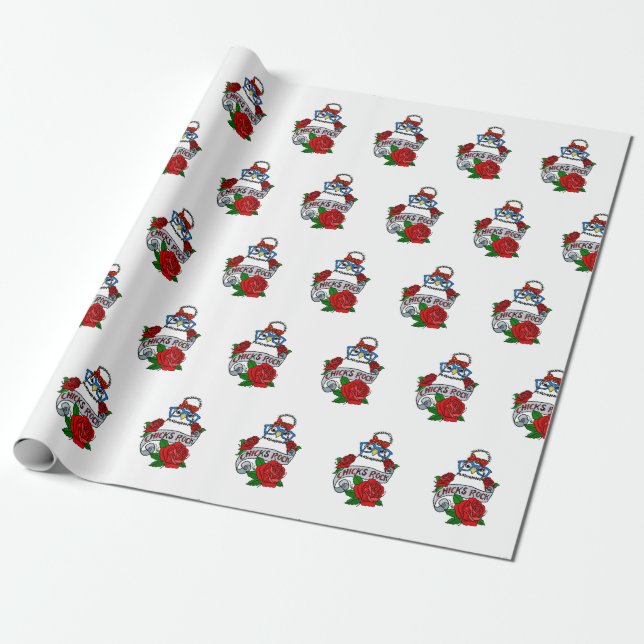 Presente Papel de moldagem de frango Pintinho Rock Silkie (Desenrolado)