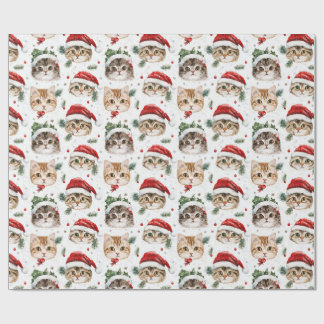 Presente Papel de Moldagem de Gato de Natal