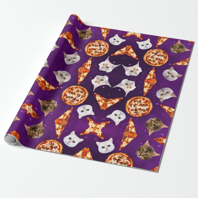 Presente Papel de moldagem de gatos adoráveis (Desenrolado)