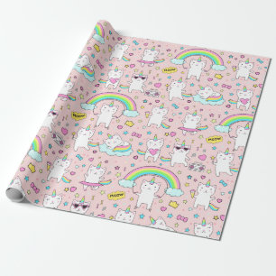 Presente Papel de moldagem de gatos Unicorn