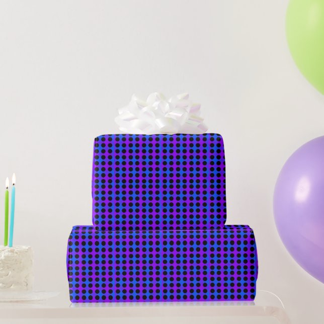 Presente Papel de moldagem de latice preto-roxo azul (Presentes para festas)