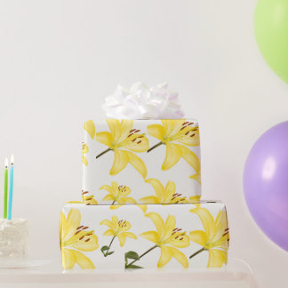 Presente Papel de moldagem de lírio amarelo