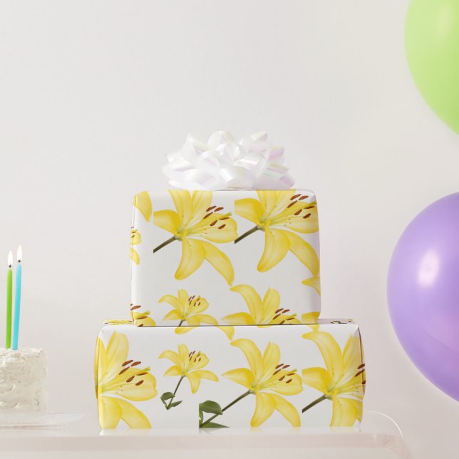 Presente Papel de moldagem de lírio amarelo (Presentes para festas)