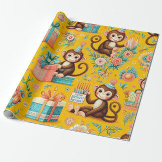Presente Papel de moldagem de macaco pequeno