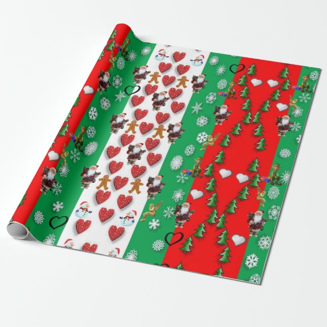 Presente Papel de moldagem de Natal (Desenrolado)