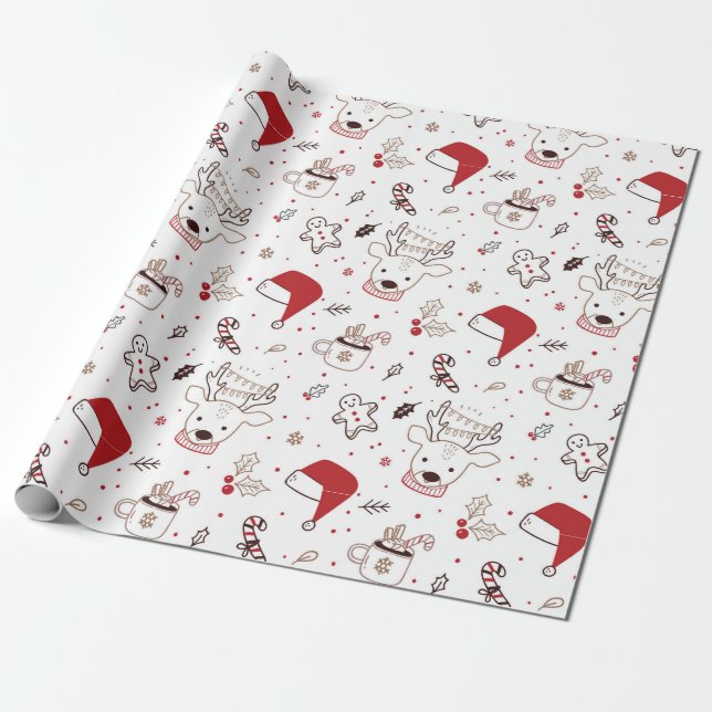 Presente Papel de moldagem de Natal (Desenrolado)