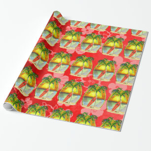 Presente Papel de moldagem de natal Beach Sunset