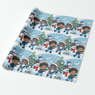 Presente Papel de moldagem de natal Black Boy