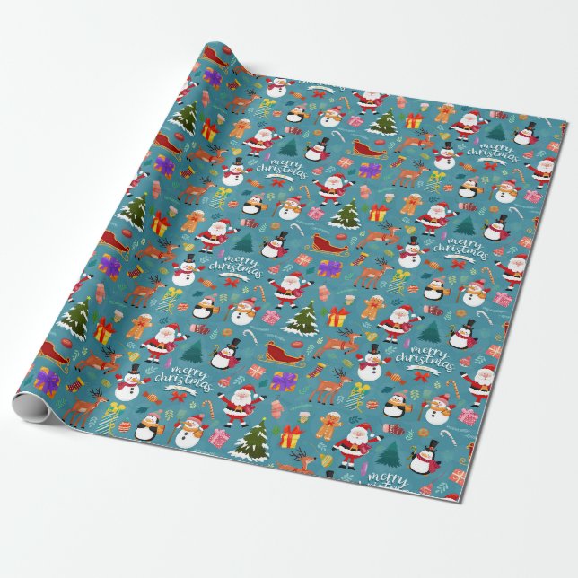 Presente Papel de moldagem de Natal bonito (Desenrolado)