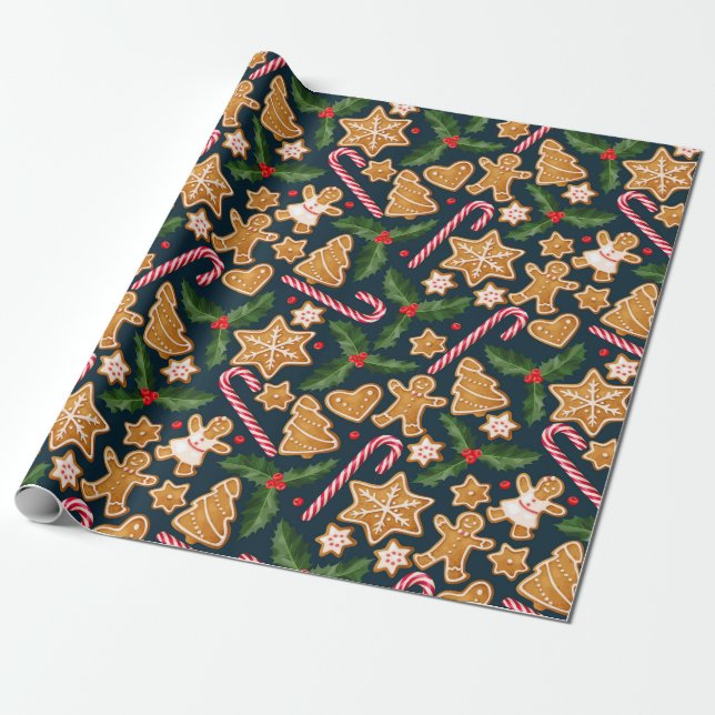 Presente Papel de moldagem de Natal bonito (Desenrolado)