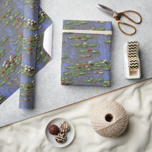 Presente Papel de moldagem de Natal Claude Monet inspirado (Artesanato)