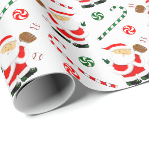 Presente Papel de moldagem de natal com beisebol