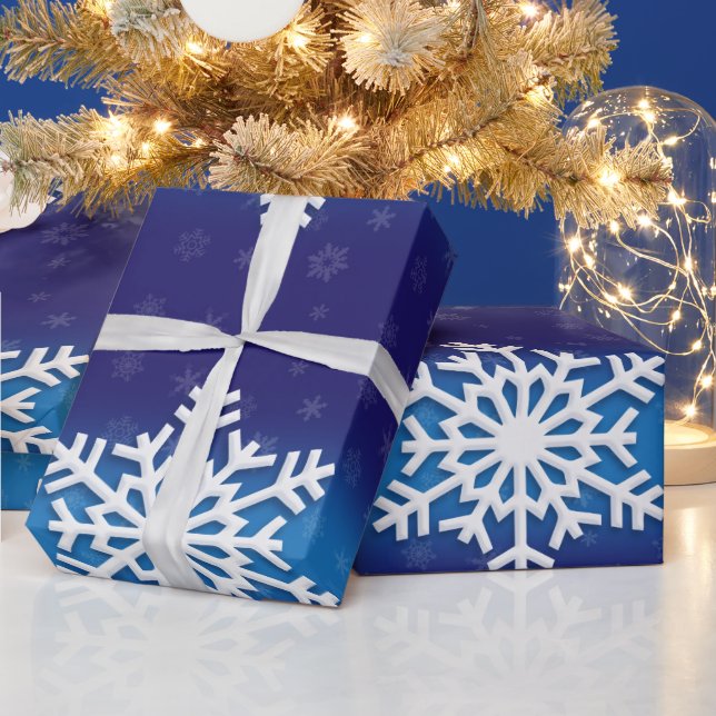 Presente Papel de moldagem de Natal com flocos de neve de N (Feriados)