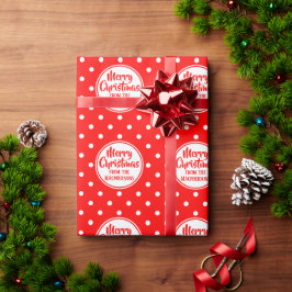 Presente Papel de moldagem de Natal da Bolinhas Vermelha