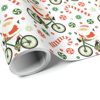Presente Papel de moldagem de natal de férias de bicicleta