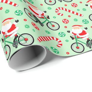 Presente Papel de moldagem de natal de férias de bicicleta