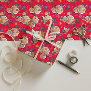 Presente Papel de moldagem de Natal de Férias Tropicais