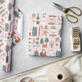 Presente Papel de moldagem de Natal de Noel Colorido do Xma