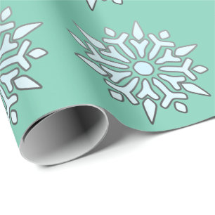Presente Papel de moldagem de Natal Flocos de neve nórdico