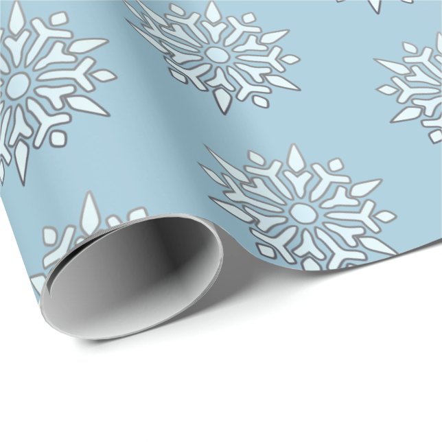 Presente Papel de moldagem de Natal Flocos de neve nórdicos (Ponta do rolo)