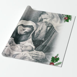 Presente Papel de moldagem de Natal Jesus