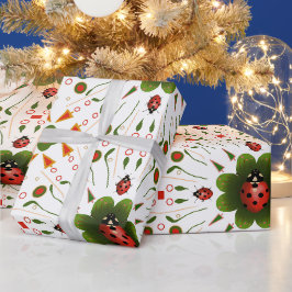 Presente Papel de moldagem de natal Ladybug