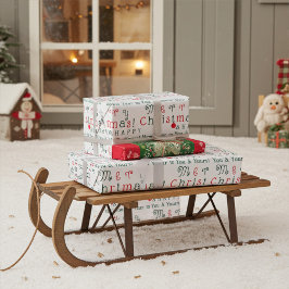 Presente Papel de moldagem de Natal para Feliz e Personaliz