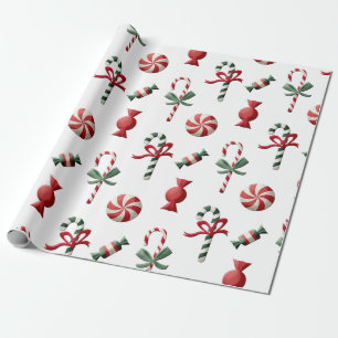 Presente Papel de Moldagem de Natal Peppermint Candy 