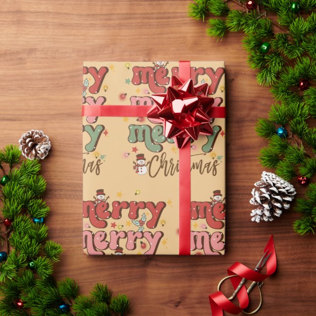 Presente Papel de moldagem de Natal retrô (Presente de Natal)