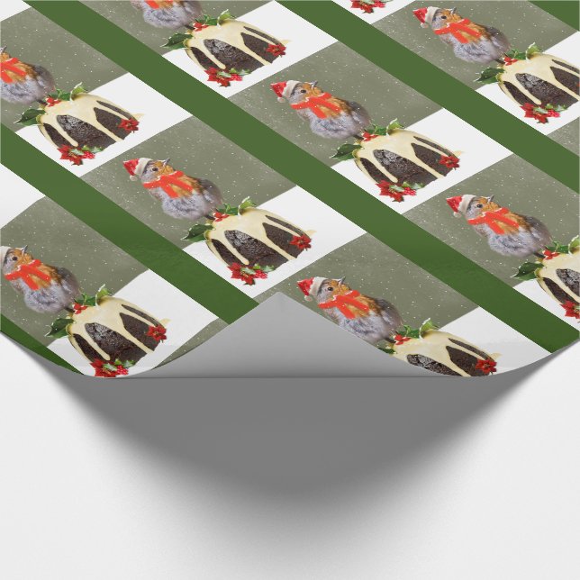 Presente Papel de moldagem de Natal Robin esfregado (Ponta)