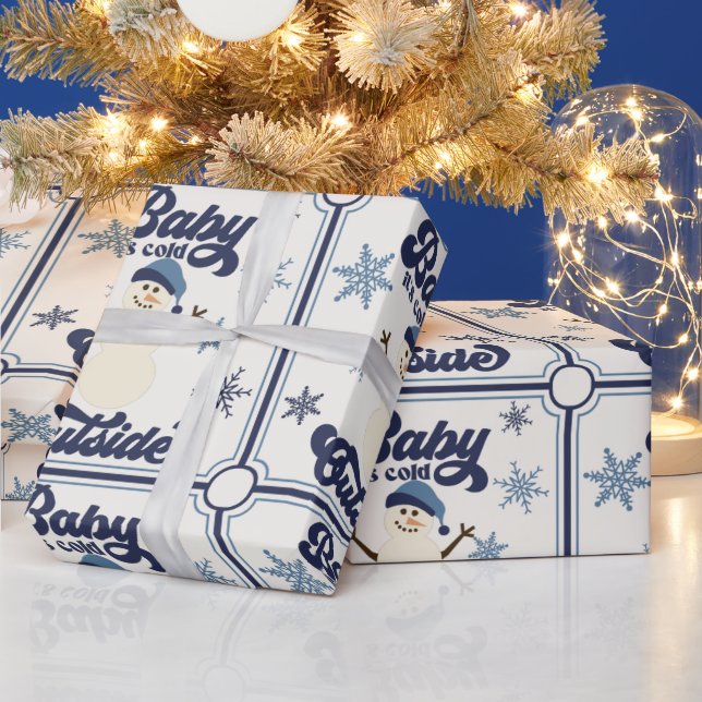 Presente Papel de moldagem de natal Snowman (Feriados)