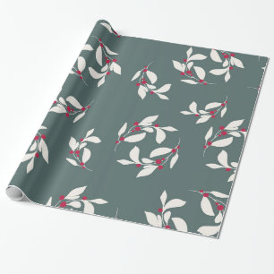 Presente Papel de Moldagem de Natal Verde/Vermelho