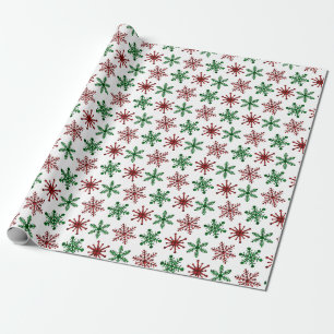 Presente Papel de moldagem de Natal Xadrez Verde Vermelha d