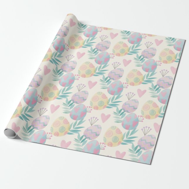 Presente Papel de moldagem de padrão de Páscoa cúbica (Desenrolado)