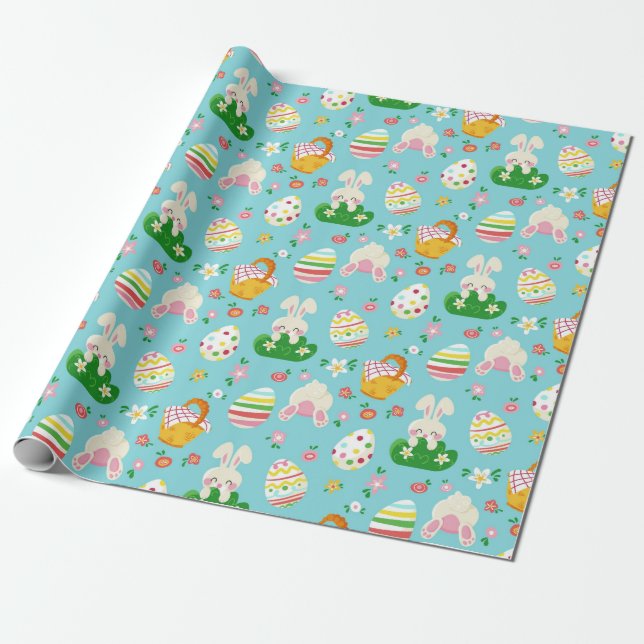 Presente Papel de moldagem de padrão de Páscoa cúbica (Desenrolado)