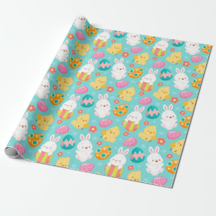 Presente Papel de moldagem de padrão de Páscoa cúbica