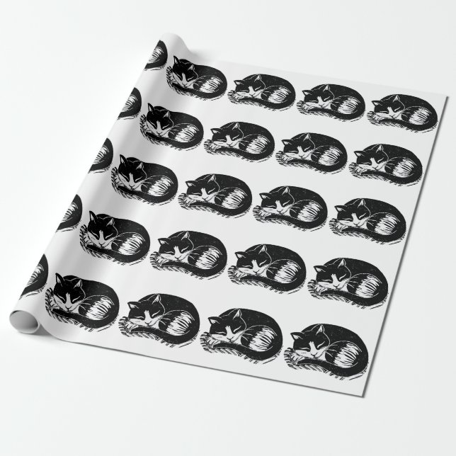 Presente Papel de moldagem de padrão para os gatos de smoki (Desenrolado)