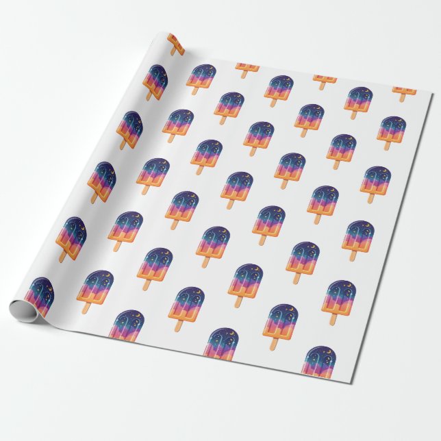Presente Papel de moldagem de picolé cósmico (Desenrolado)