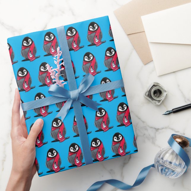 Presente Papel de moldagem de pinguins de Natal KiniArt (Presentear)