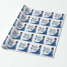 Papel de moldagem de princesa azul