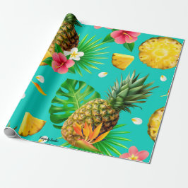 Presente Papel de Moldagem de Tema do Pineapple