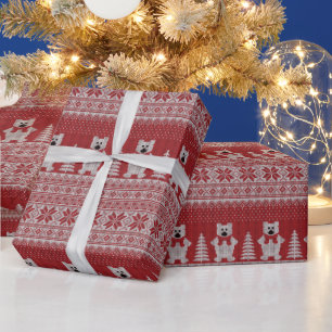 Presente Papel de moldagem de vaca de Natal bonito