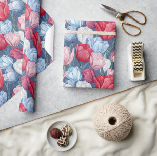 Presente Papel de moldagem de ventilador do Classy Tulip