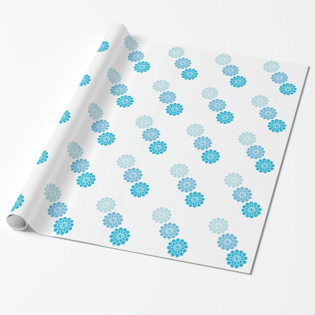 Presente Papel de moldagem Design azul (Desenrolado)