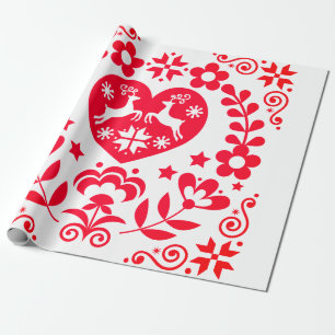 Presente Papel de moldagem - DESIGN de NATAL ESCANDINAVIANO