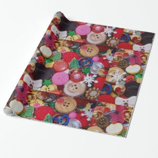 Presente Papel de moldagem do botão natalino