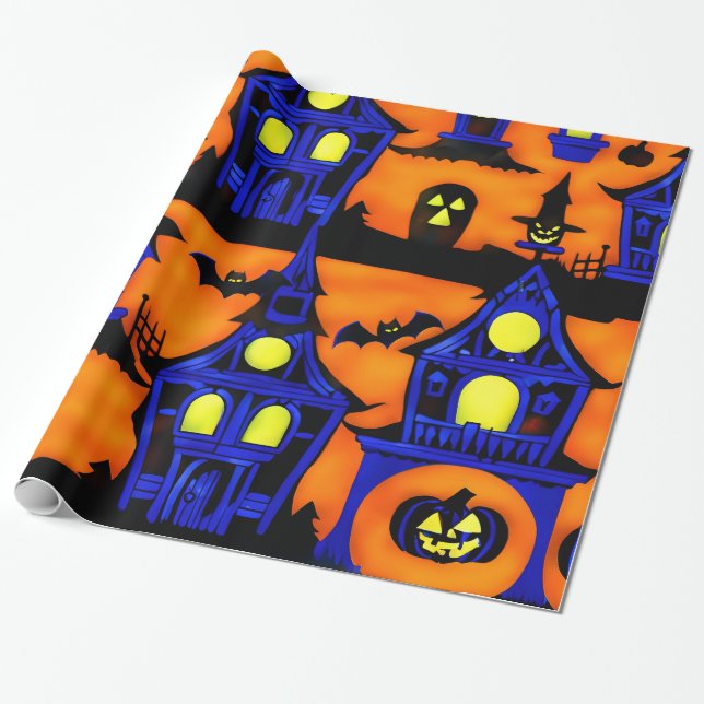Presente Papel de moldagem do Halloween (Desenrolado)
