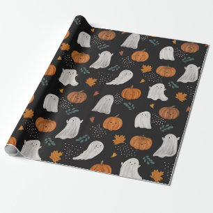 Presente Papel de Moldagem do Halloween - Fantasmas, Pumpki
