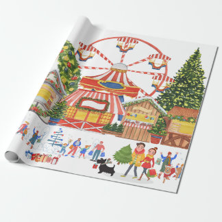 Presente Papel de moldagem do mercado de Natal