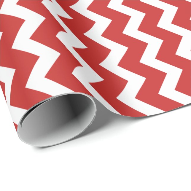 Presente Papel de moldagem do padrão Cevron Vermelho e Bran (Ponta do rolo)